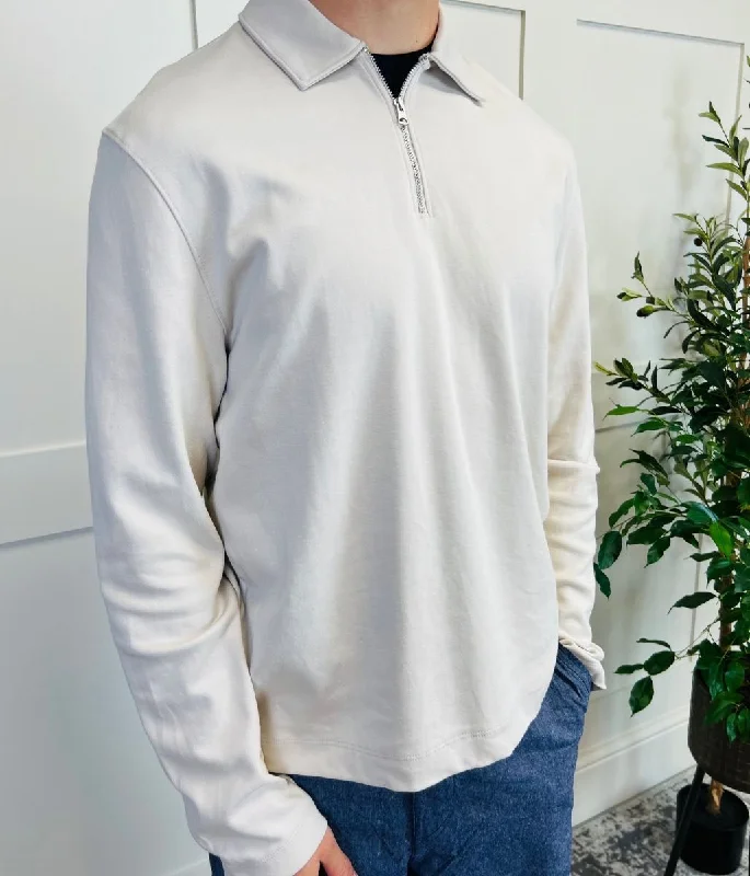 Men's Shirts for FishingIvory Mens 1/4 Zip Sweatshirt