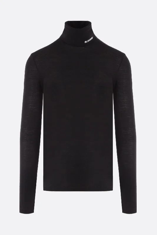 Men's Shirts with UV Protectionwool blend long-sleeves t-shirt