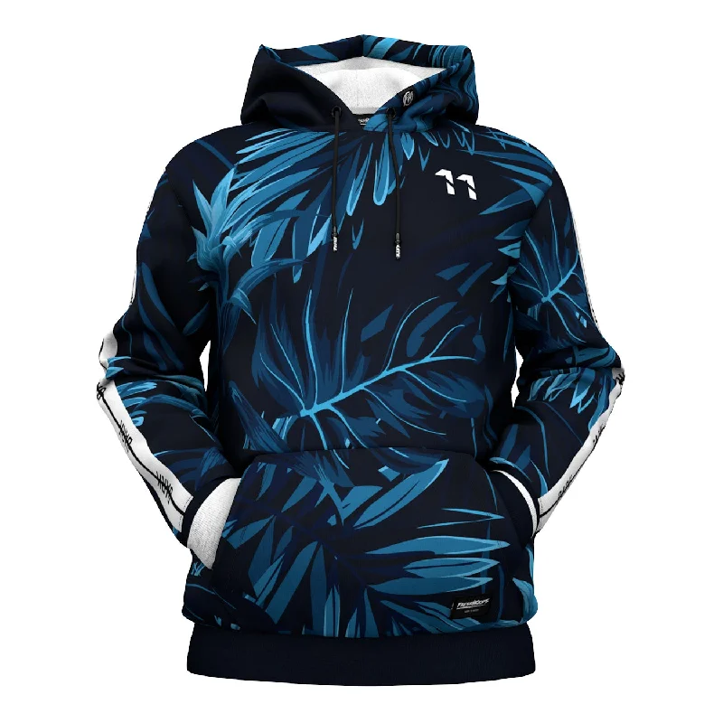 Men's Hoodies with Kangaroo PocketsJungle Dark Floral Hoodie