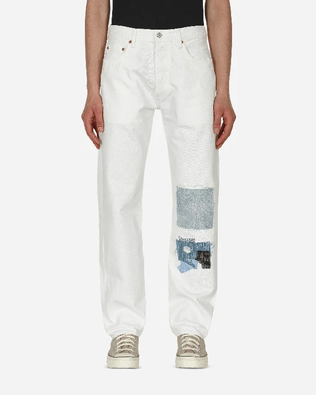 Dark Indigo Men's JeansAtelier Reservé 1984 501 Jeans White