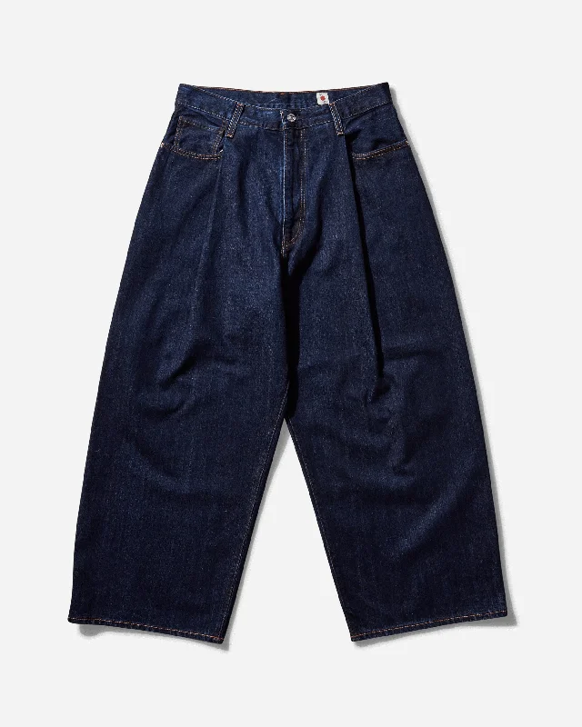Sustainable Men's JeansMen's Made in Japan Wide Pleat Crop Jeans Blue