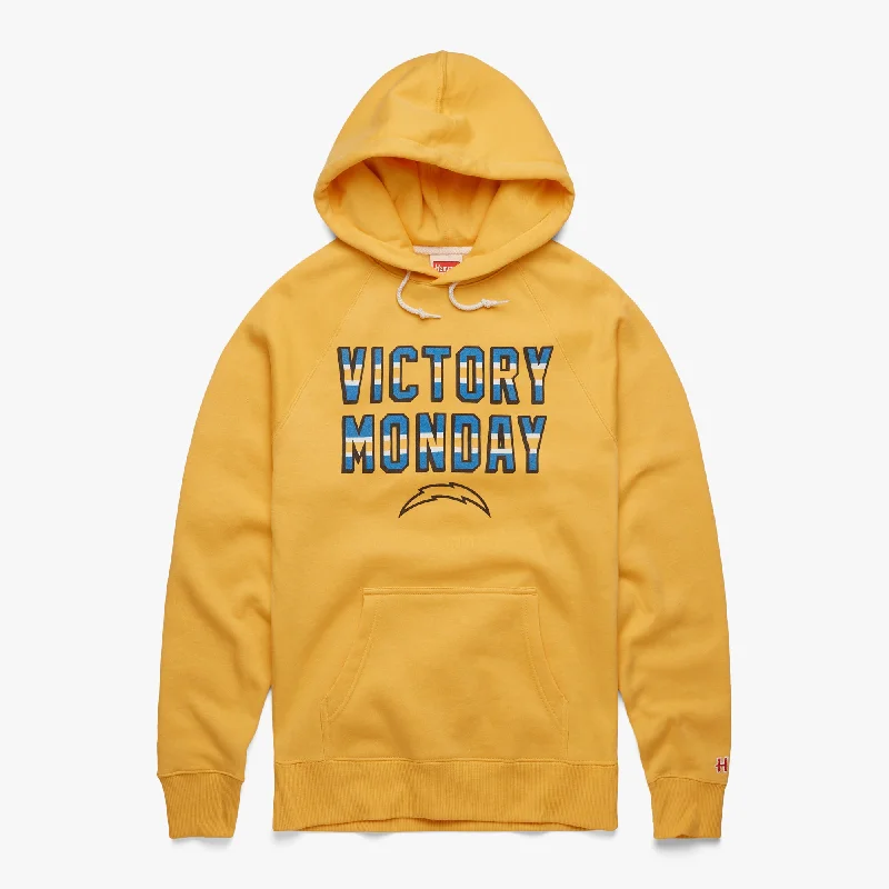 High-Quality Men's French Terry HoodiesLos Angeles Chargers Victory Monday Hoodie