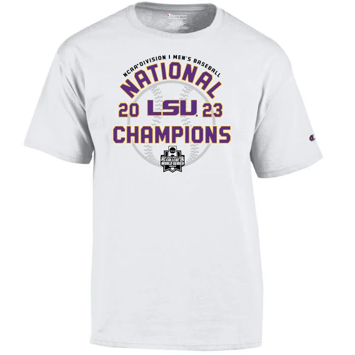 Men's Shirts with Roll-Up SleevesLSU Tigers 2023 College World Series Championship Locker Room T-Shirt