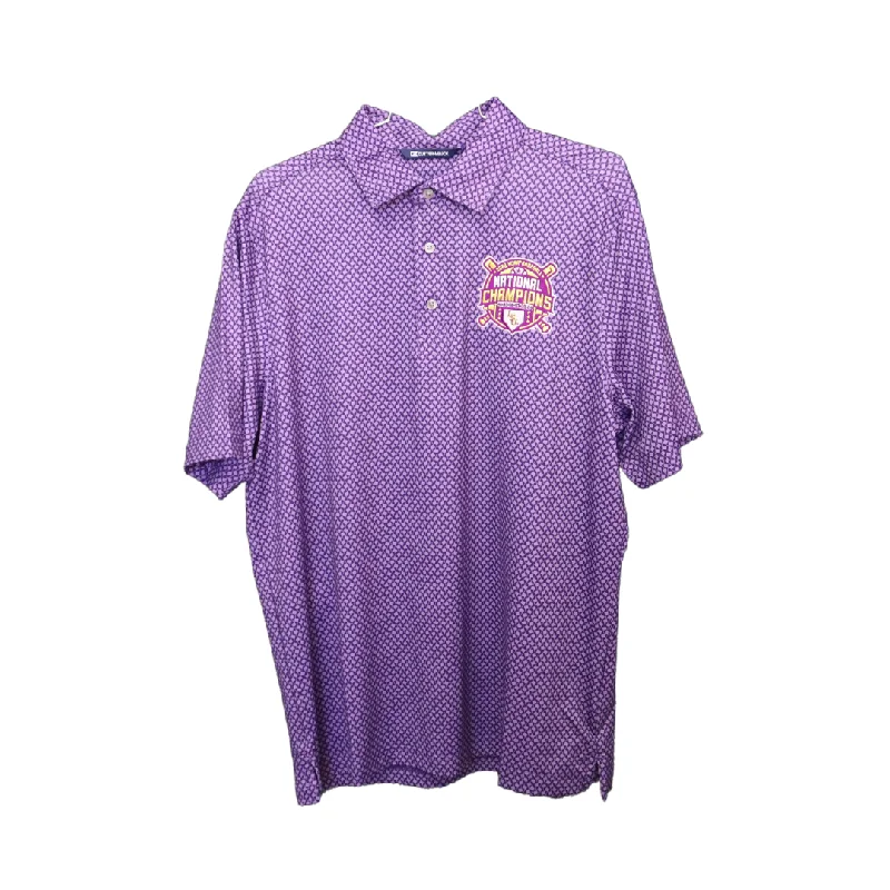 Layered Men's VestsLSU Tigers 2023 National Championship CWS Baseball Cutter & Buck Polo