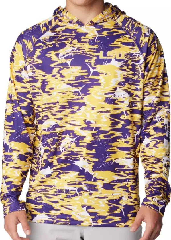 Men's Shirts with Cowl NecksLSU Tigers Columbia Terminal Tackle Hoodie
