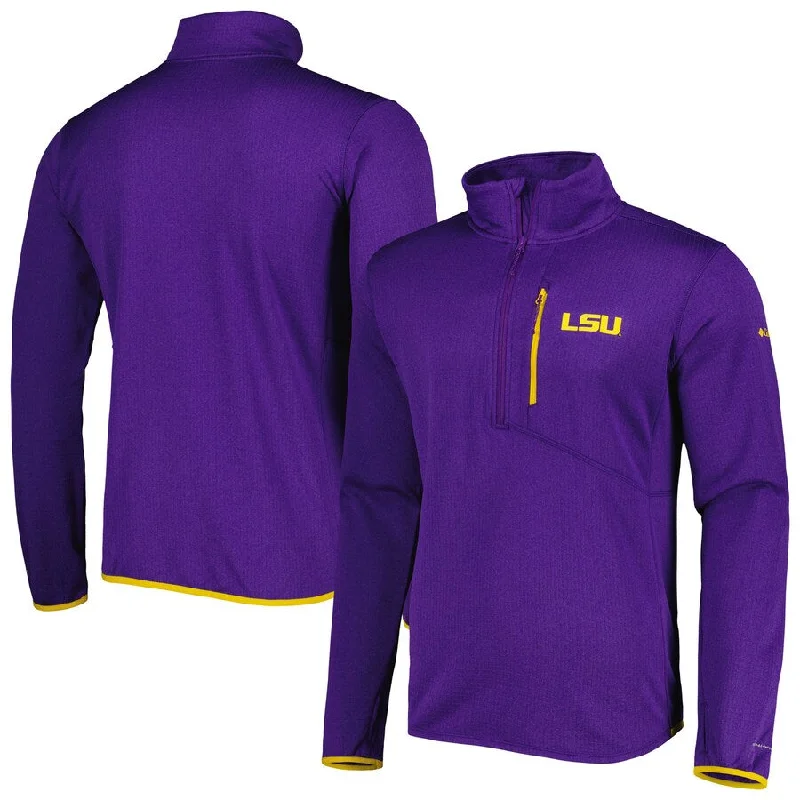 Men's Shirts with Abstract DesignsLSU Tigers Men's Columbia Fleece Park-View 1/2 Zip