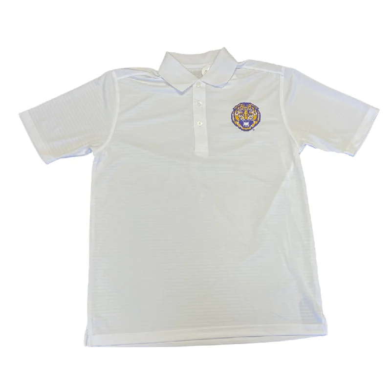 Men's Shirts with Barrel CuffsLSU Tigers Men's Polo White Tigerhead