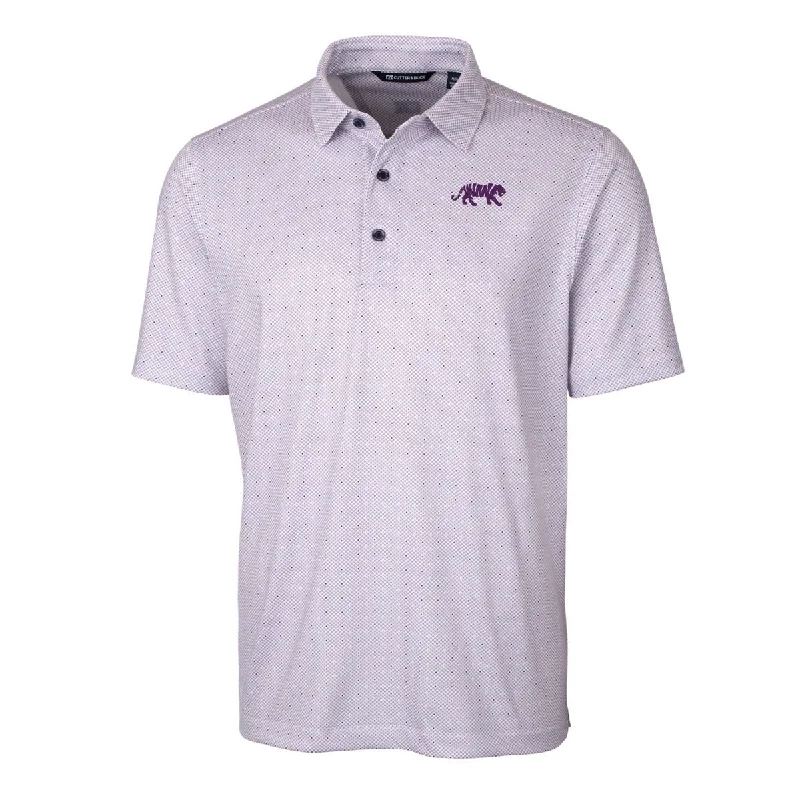 Men's Shirts with Pleated HemlinesLSU Tigers Men's Cutter & Buck Polo Purple Pike Double Dot Print