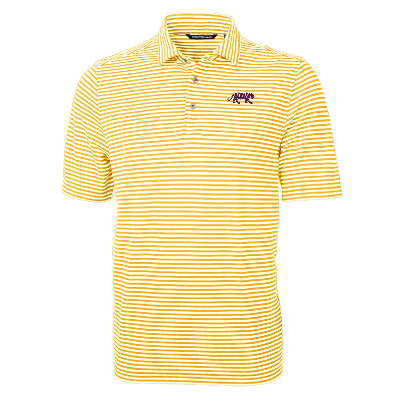 Men's Shirts with Button-Down PocketsLSU Tigers Men's Polo Virtue Eco Pique Stripe Recycled