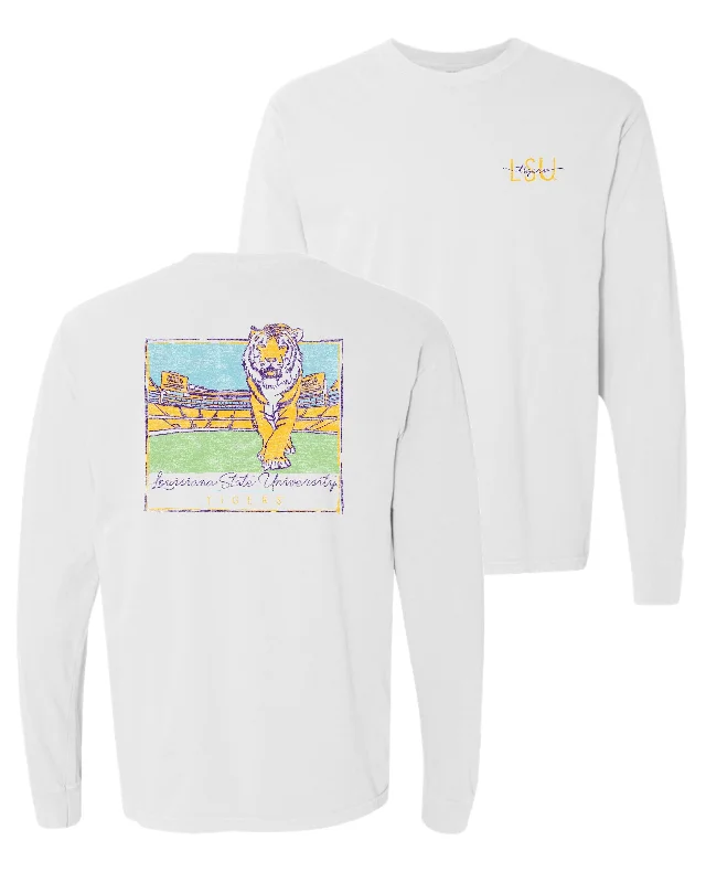 Men's Shirts with Bow TiesLSU Tigers T-Shirt Crewneck Comfort Colors