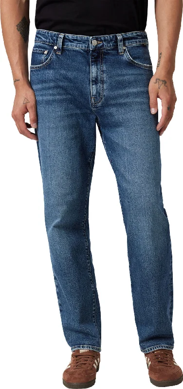 Men's Jeans with Fashionable RipsMarcel Relaxed Straight Leg Jeans - Men's|-|Jean décontracté à jambe droite Marcel - Homme