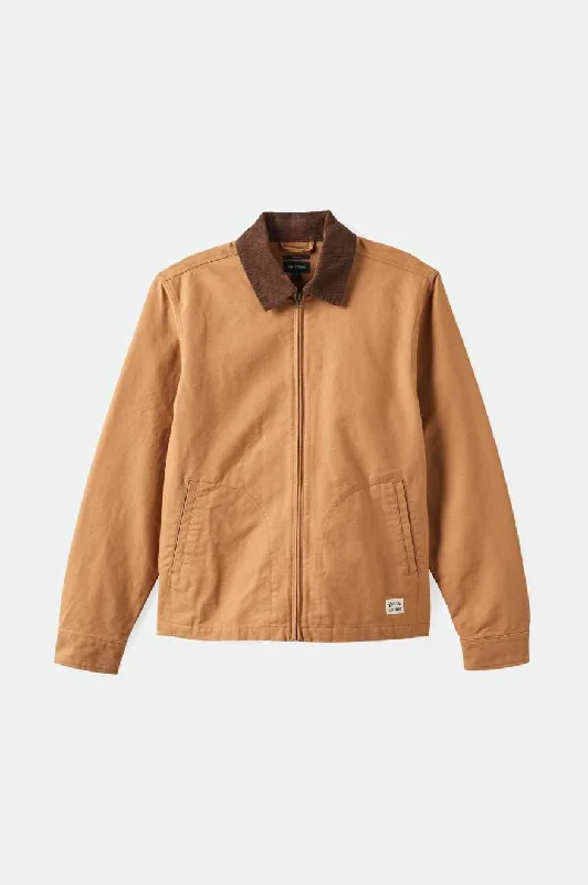 Men's Coats with Belted WaistsMechanic Garage Jacket - Tobacco Brown