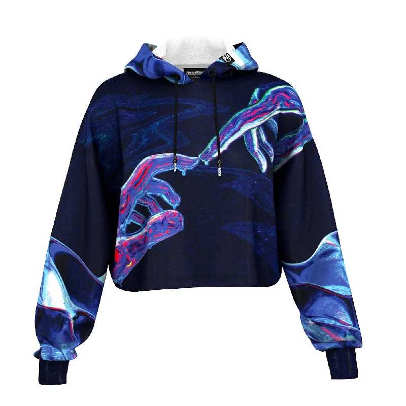 Practical Men's Water-Resistant HoodiesMelting Past Cropped Hoodie
