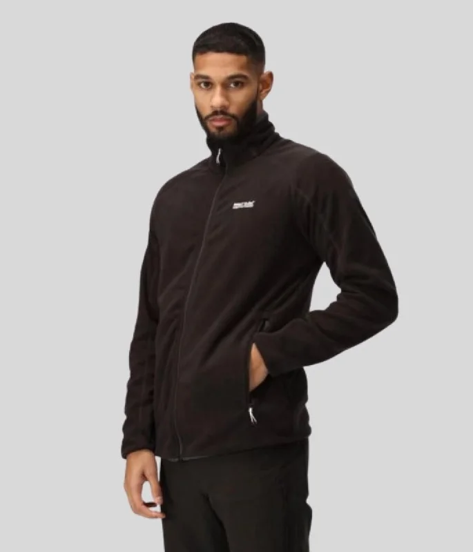 Men's Shirts with Checkered PatternsMens Black Hadfield Fleece Jacket