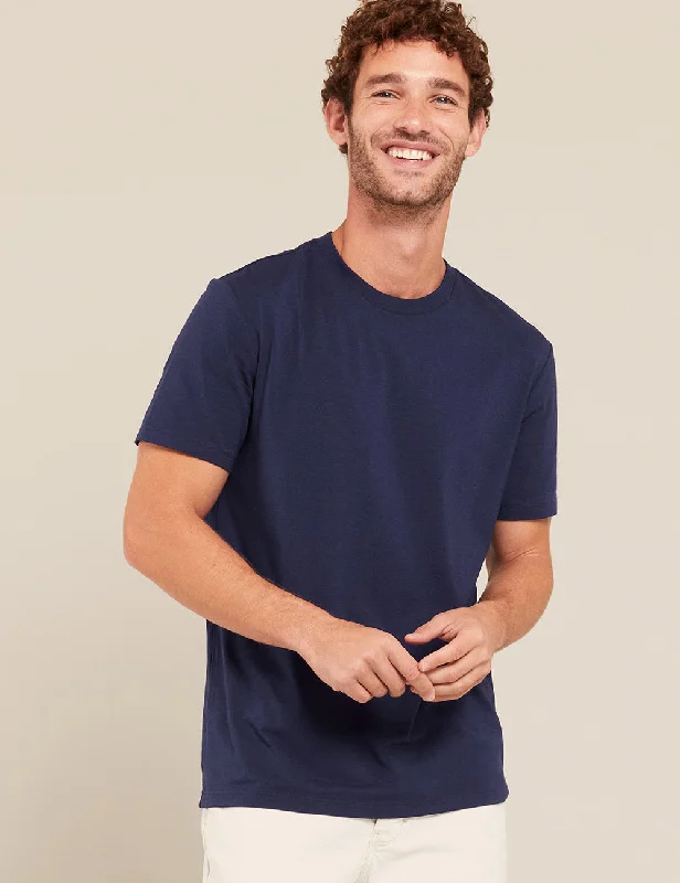 Men's Shirts with Mock NecksMen's Classic Crew Neck T-Shirt - Navy