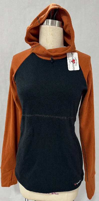 Stylish Men's Designer HoodiesMen's Hoodie - Black w/ Terracotta sleeves & hood