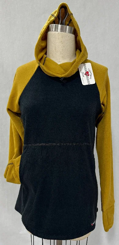 Designer Men's Hoodie JacketsMen's Hoodie - Black w/ Mustard sleeves & hood