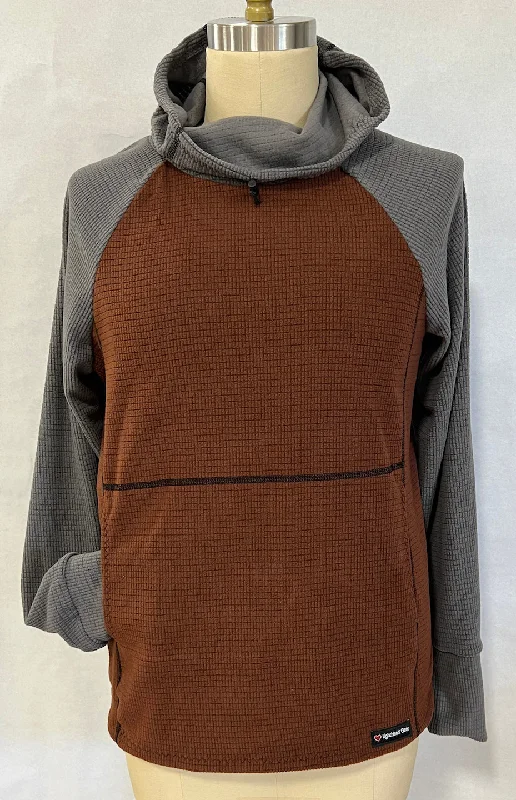 Men's Hoodies for GymMen's Hoodie - Brown w/ Gray sleeves & hood