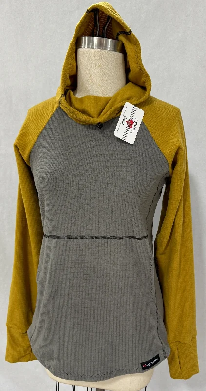 Men's Hoodies for AutumnMen's Hoodie - Gray w/ Mustard sleeves & hood