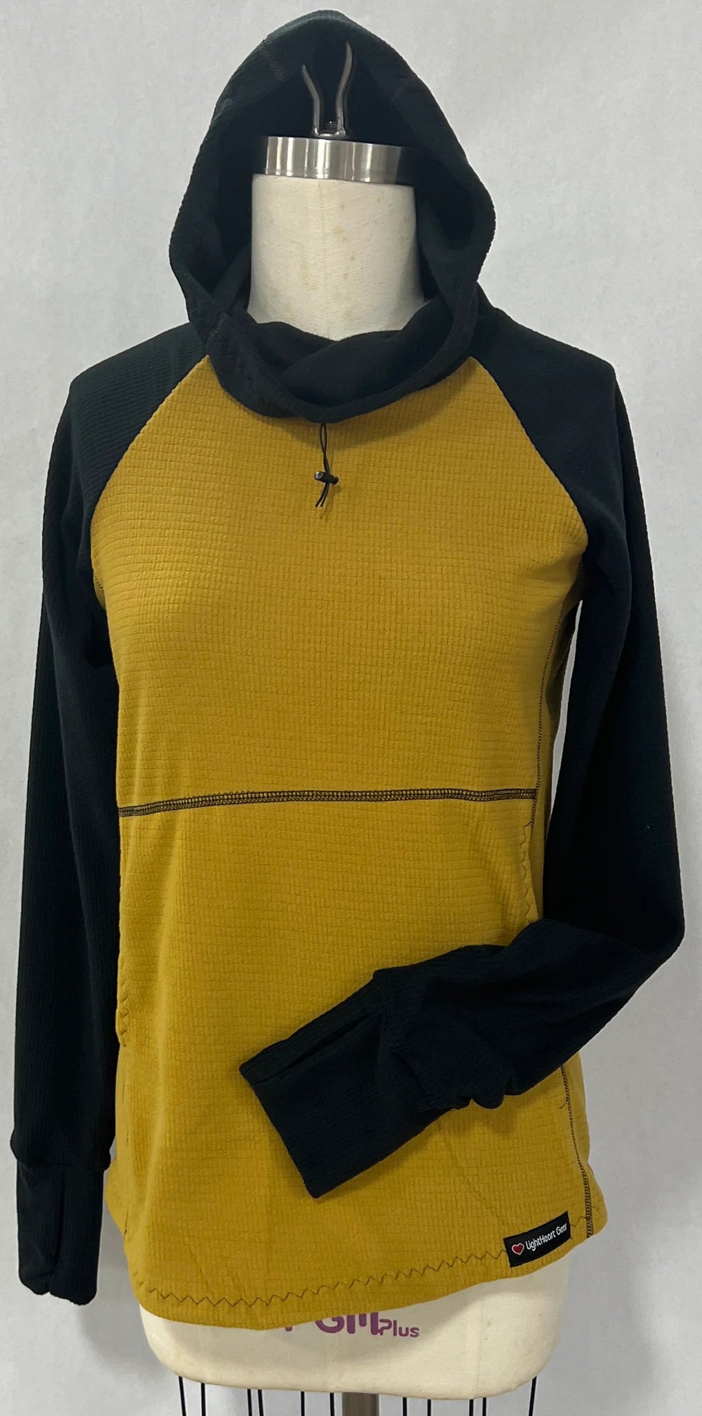 Men's Hoodies with DrawstringsMen's Hoodie - Mustard w/ Black sleeves & hood