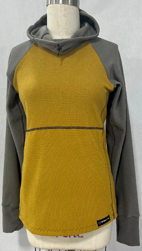 Men's Hoodies with Faux Fur TrimMen's Hoodie - Mustard w/ Gray sleeves & hood