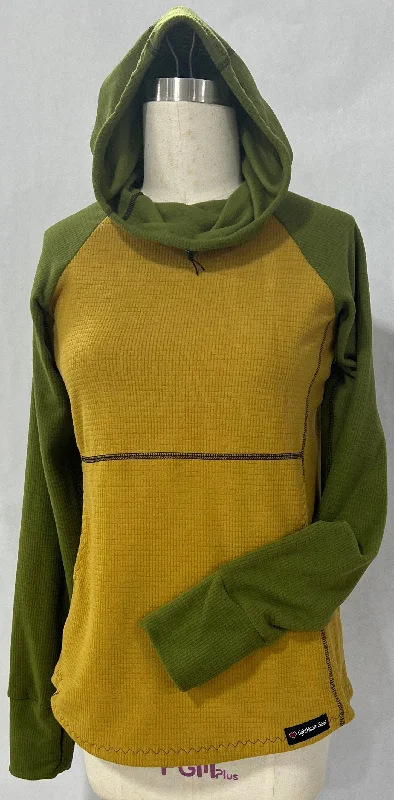 Warm Men's Thermal HoodiesMen's Hoodie - Mustard  w/ Olive sleeves & hood