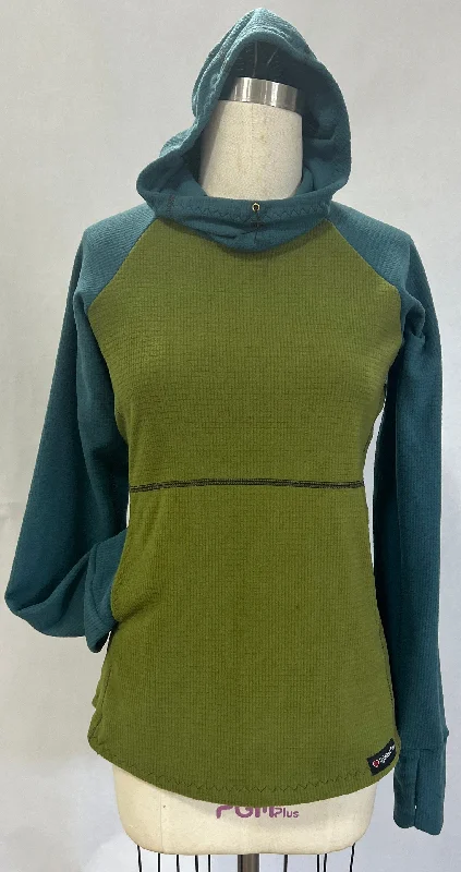 Men's Hoodies with Breathable FabricMen's Hoodie - Olive w/ Moroccan sleeves & hood