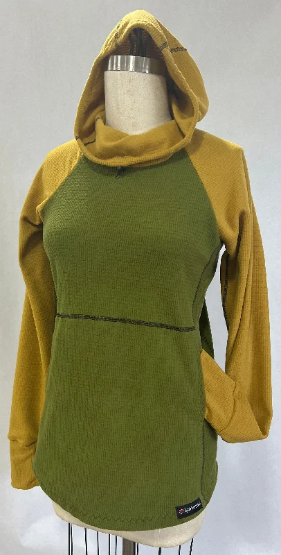 Men's Hoodies for LoungingMen's Hoodie - Olive w/ Mustard sleeves & hood