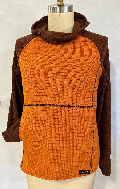 Men's Hoodies with Secret CompartmentsMen's Hoodie - Orange w/ Brown sleeves & hood