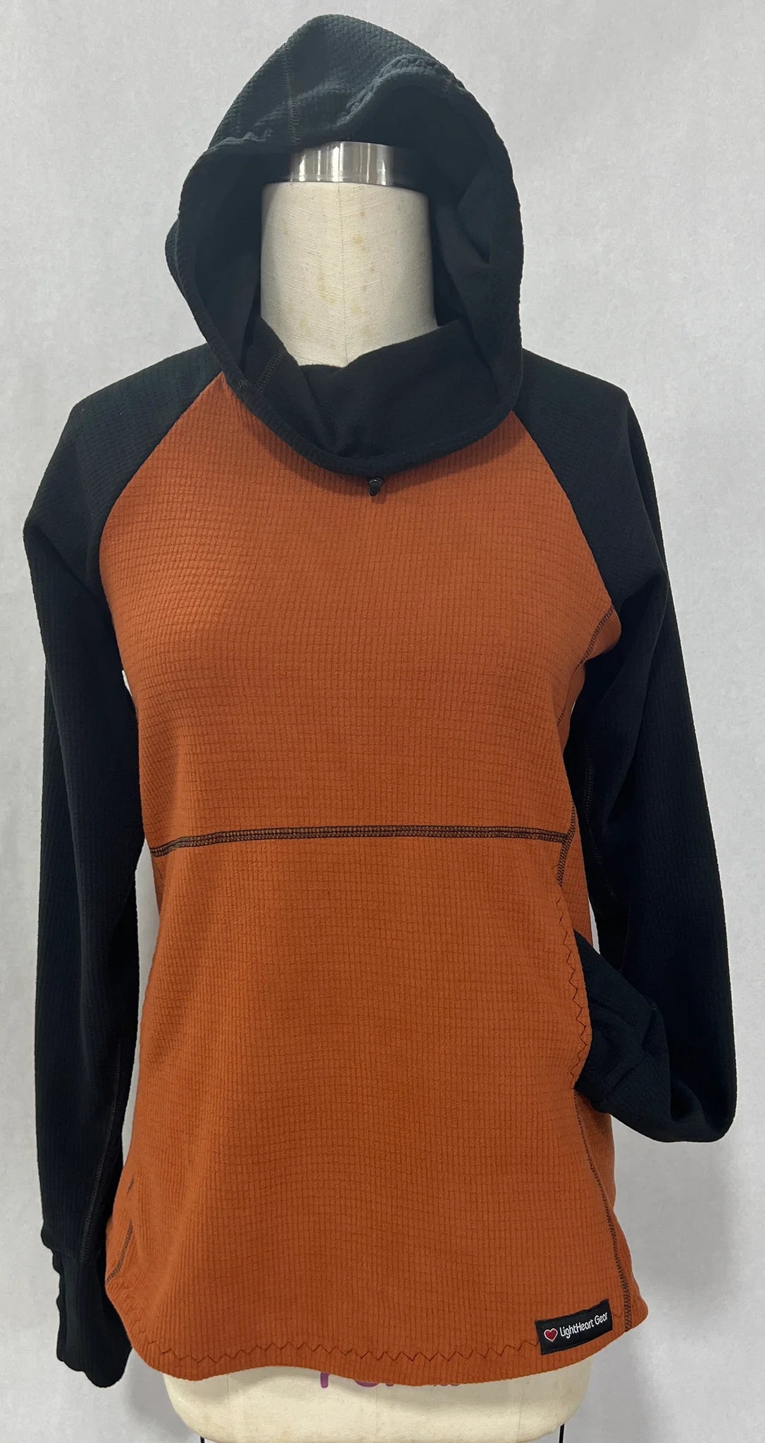 Functional Men's Workout HoodiesMen's Hoodie - Terracotta w/ Black sleeves & hood