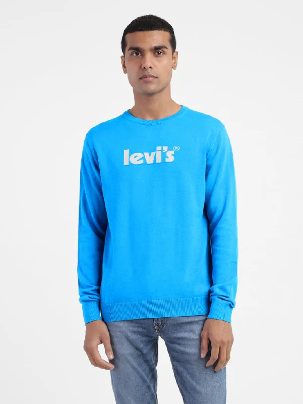 Men's Sweaters with Hoods and DrawstringsMen's Brand Logo Crew Neck Sweater