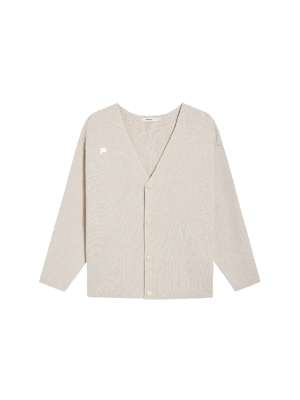 Men's Coats with LiningMens Recycled Cashmere Cardigan—oatmeal