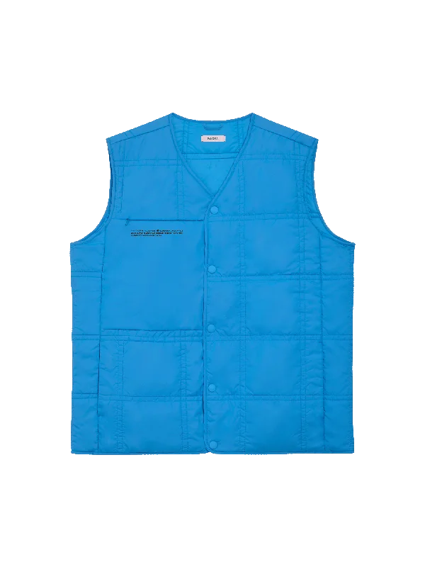 Men's Coats with Wind-Resistant FabricMens Flower-Warmth Quilted Gilet—cerulean blue