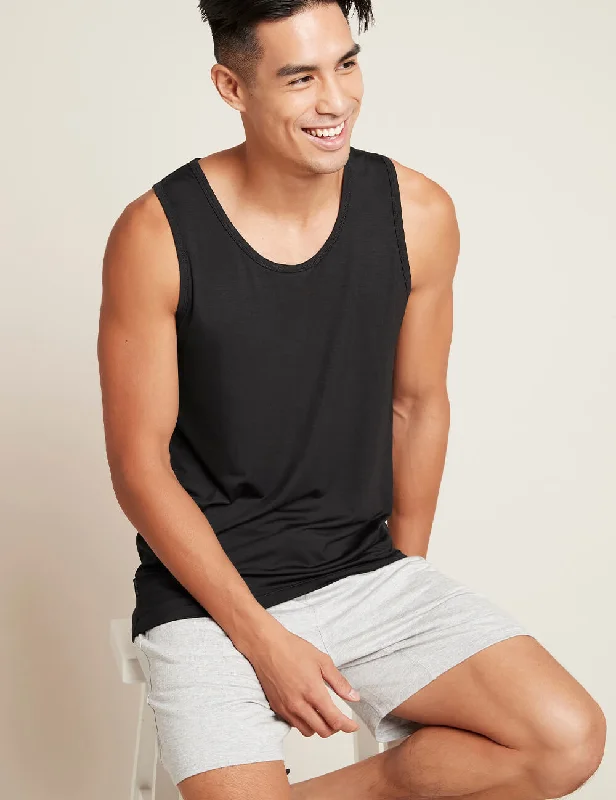 Men's Shirts with Tab CollarsMen's Singlet - Black