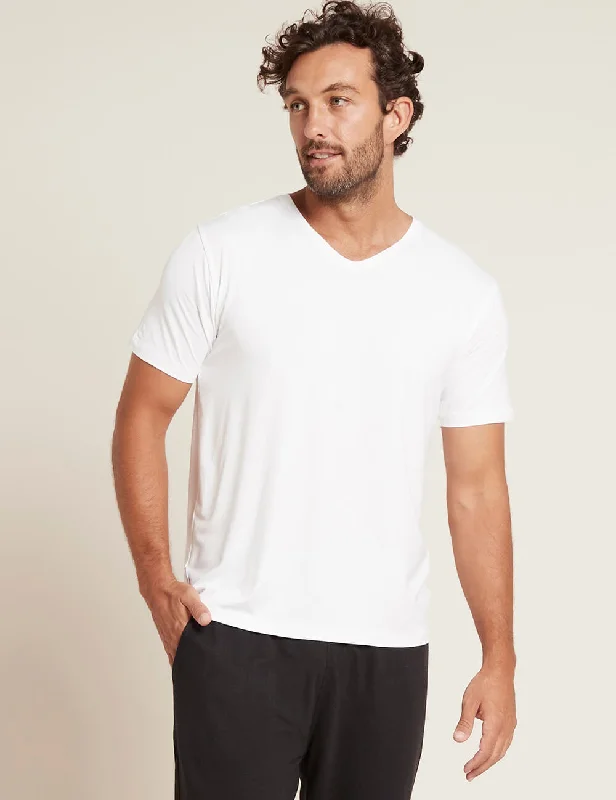 Men's Shirts with Full PlacketsMen's V-Neck T-Shirt - White