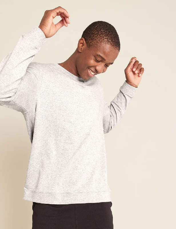 Men's Shirts with Double-Breasted DesignsMen's Weekend Crew Pullover - Light Grey Marl