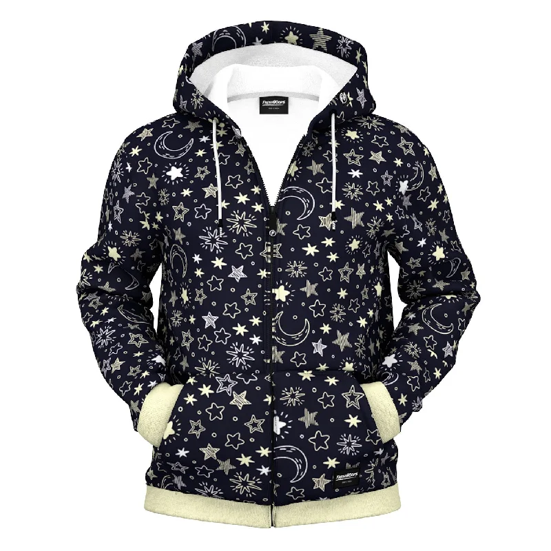 Men's Hoodies for Everyday WearMini Star Zip Up Hoodie