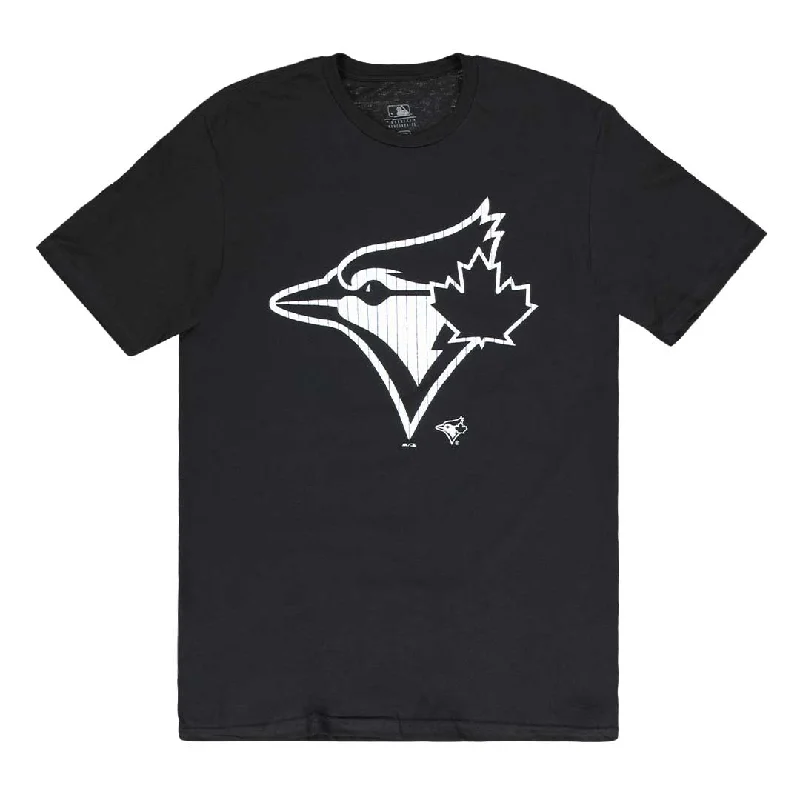 Men's Three-Quarter Sleeved TopsMLB - Men's Toronto Blue Jays Pinstripe T-Shirt (XVML0B7MSC3A1PB 00BLK)