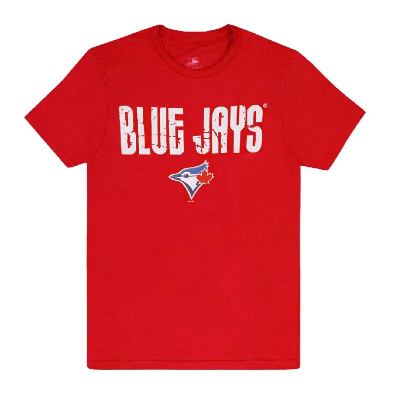Men's Shirts with Elastic WaistbandsMLB - Men's Toronto Blue Jays Run For Ball T-Shirt (XVML0D3MSC3A1PB 62RED)