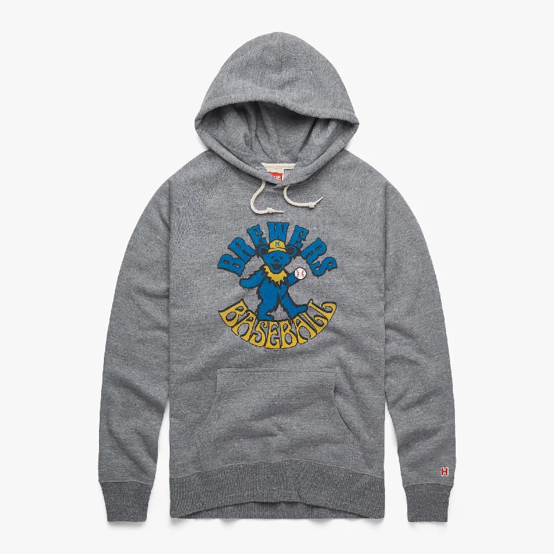 Men's Hoodies with Security PocketsMLB X Grateful Dead x Brewers Hoodie