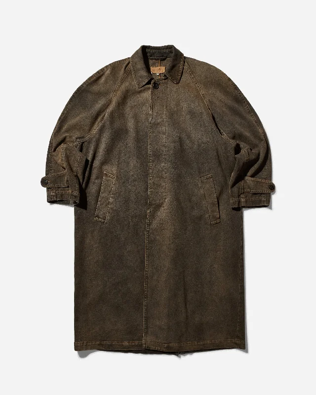 Affordable Men's Winter CoatsMen's Denim Trench Coat Brown