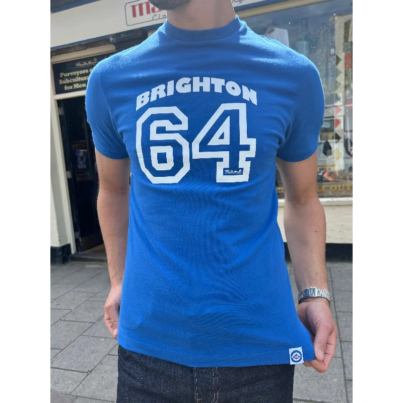 Men's Shirts with Pocket SquaresModfather Clothing - Brighton 64 Savoy Blue - T-Shirt