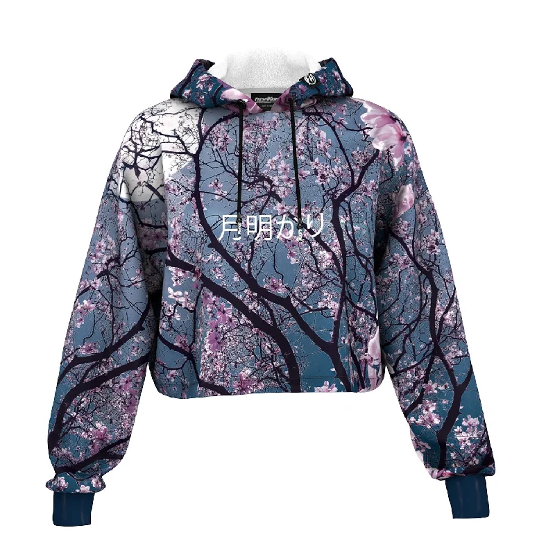 Men's Hoodies for AutumnMoonlight Blossom Cropped Hoodie