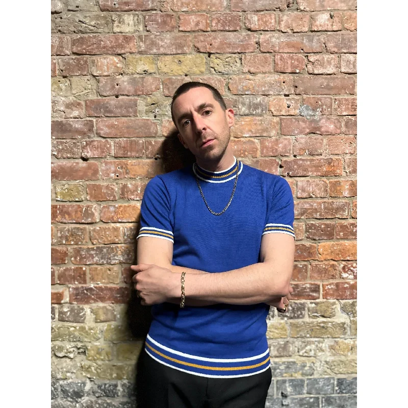 Men's Shirts with UV ProtectionMr Bridger x Miles Kane - The Francesco Limited Edition Azzurro Blue - Knit