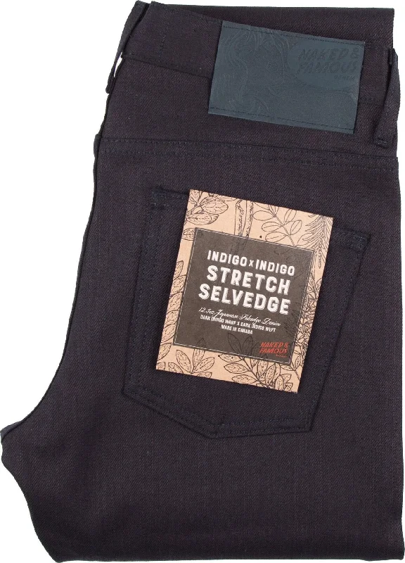 Men's Ripped JeansSuper Guy Jeans - Indigo / Indigo Stretch Selvedge - Men's|-|Super Guy Jeans - Indigo / Indigo Stretch Selvedge - Homme