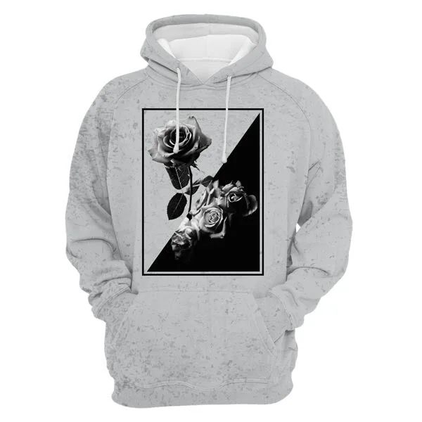 Comfortable Men's Fleece HoodiesNegative Roses Hoodie
