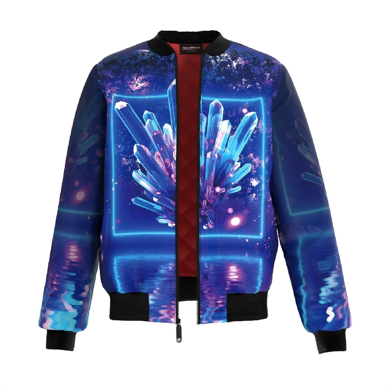 Men's Coats with Quick-Dry FabricNeon Treasure Bomber Jacket