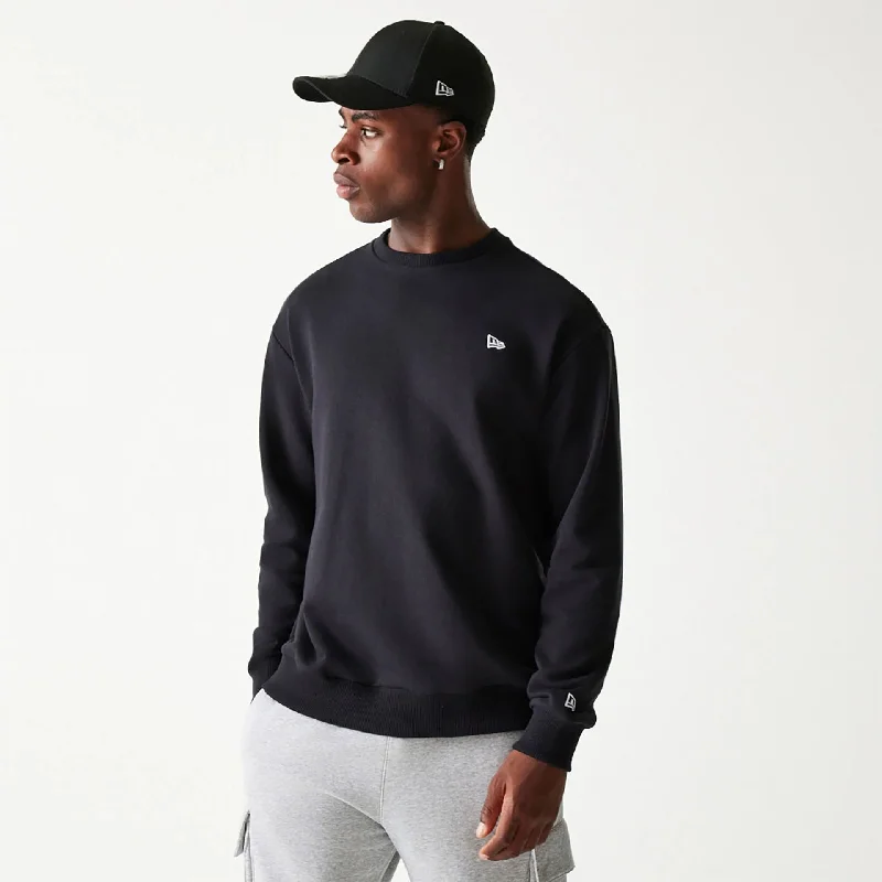 Men's Sweaters with BeadsNew Era Essential Black Oversized Crewneck Sweater