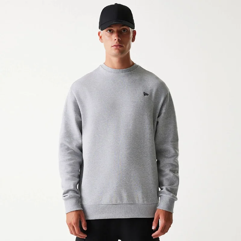 Men's Sweaters with Hooks and LoopsNew Era Essential Grey Oversized Crewneck Sweater