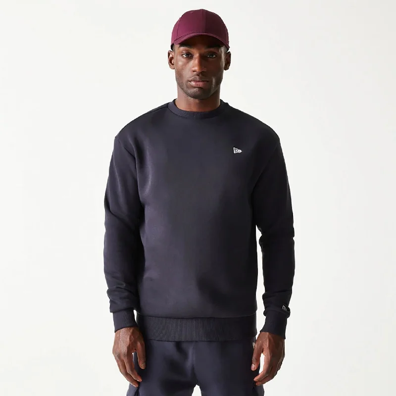 Men's Sweaters with Belt AttachmentsNew Era Essential Navy Blue Oversized Crewneck Sweater